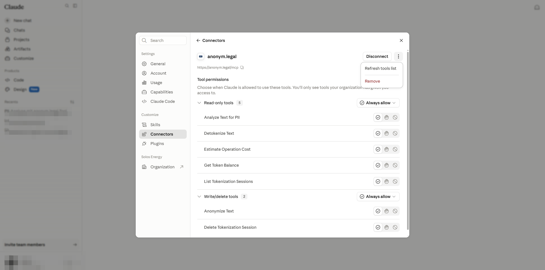 User row more-options menu